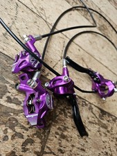 Hope Tech 3 X2 Disc Brake Set, Purple, Front And Rear