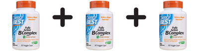 3 x Doctors Best Fully Active B-Complex with Quatrefolic - 60 (360,83 EUR/kg)
