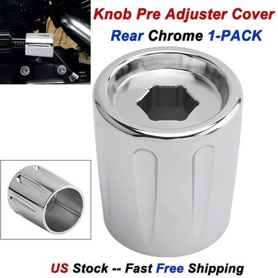 Chrome Rear Knob Pre Adjuster Cover For Harley Softail DELUXE FAT BOY 114 FLSB 