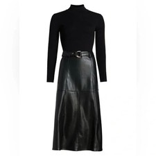 ELIE TAHARI The Miranda Mixed Media Dress no belt SZ XS