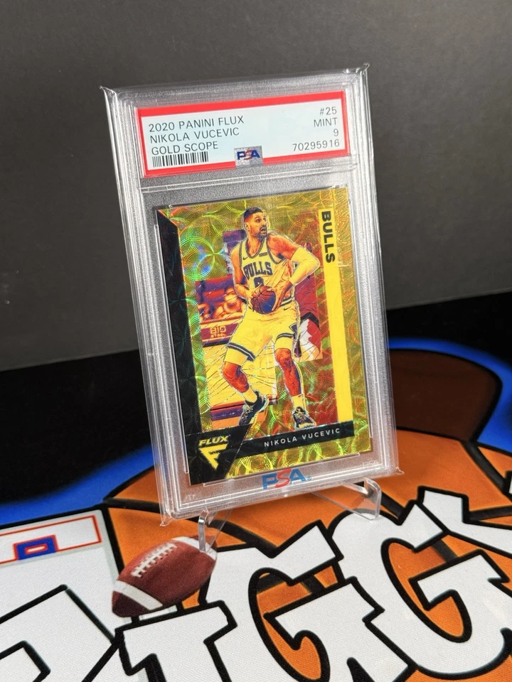 2020-21 Panini Flux #25 Nikola Vucevic FOTL Gold Scope /8 PSA 9 - Image 2 of 4