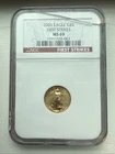 2006 1/10 oz Gold American Eagle $5 NGC MS 69 First Strikes (cracked Holder)