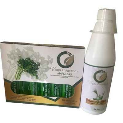 Vigor Cosmetics Ampoules 10 oz - Moisturizing, Hydrolyzed Protein, Growth