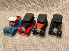 Mini Tonka Lot Of 4 Original 3" Pressed Steel Model A Ford Hot Rods