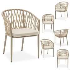 Gartenstuhl Outdoor-Möbel Balkonstuhl champagner/beige