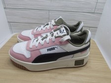 Puma Women's 7.5 Pink White Black Retro Low Top Shoes