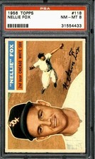 1956 Topps #118 Nellie Fox - PSA 8