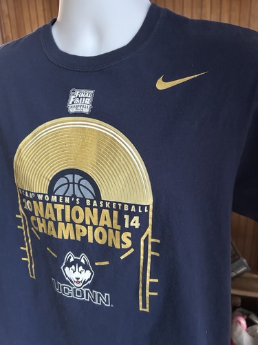 UCONN Huskies Women's Basketball 2014 National Champions Nike Large T-Shirt Mint - Picture 4 of 6