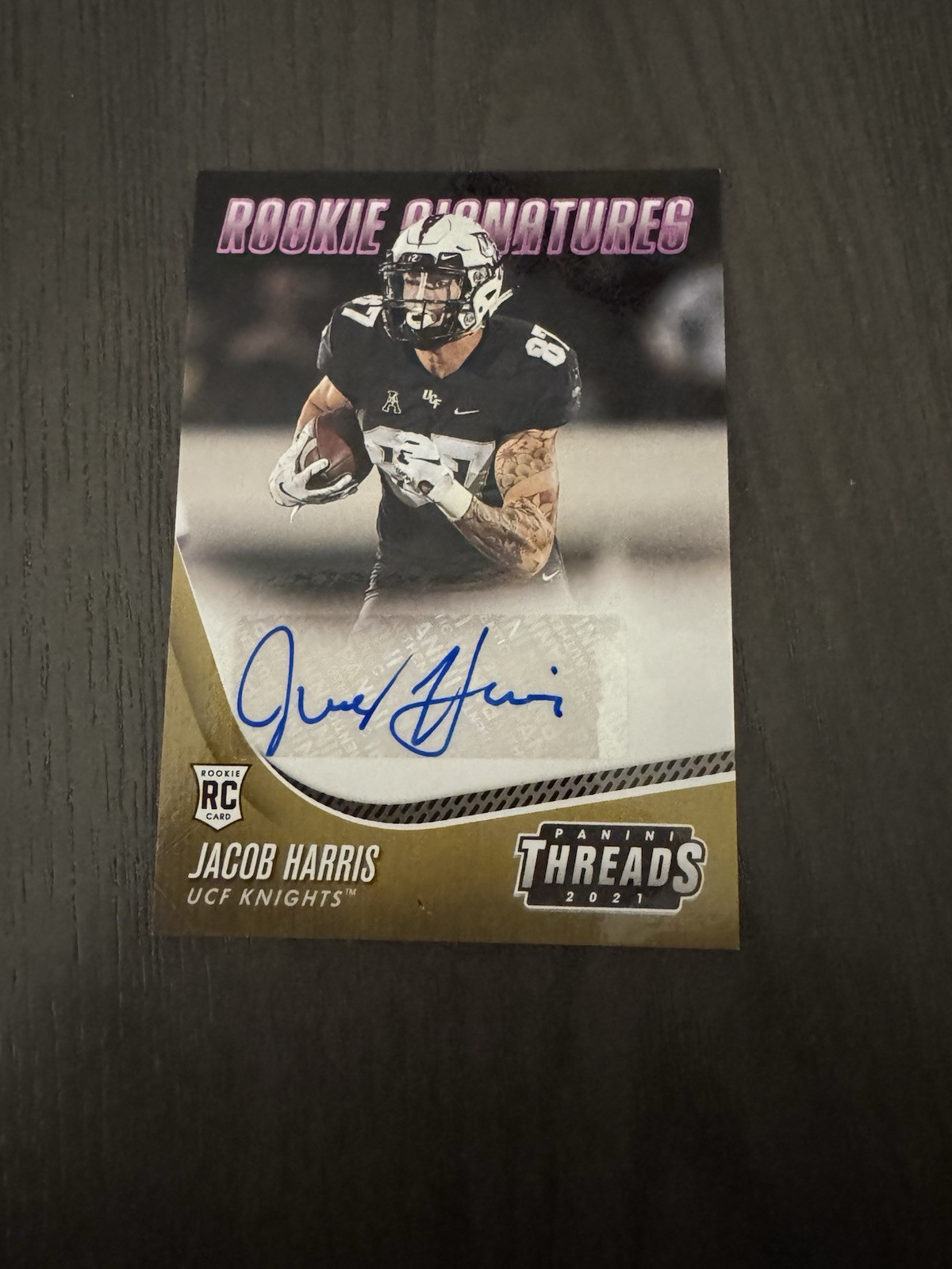 Jacob Harris Panini Chronicles Draft Picks Threads Rookie Signatures #JHA Base