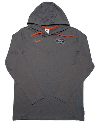 NIKE Florida Gators Long Sleeve Lightweight Hoodie Gray Medium M