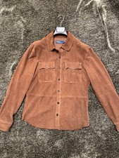 Polo Ralph Lauren Mens Suede Shirt Jacket in Brown Size Medium