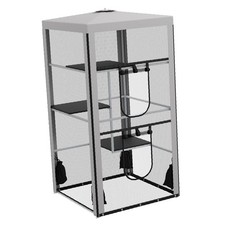Large Metal Cat House Mesh Playpen Kitten Enclosure Indoor Outdoor Cat Condo Pet