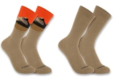 Carhartt Outdoor Midweight Wool Blend Mountain Crew Socks 2 Pairs Mens XL NWT