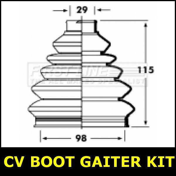 CV Boot Gaiter Kit Front Outer Fits PEUGEOT EXPERT OPT2/2 I 2.0 RHZ 222 FEE5