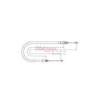 Metzger Seilzug, Feststellbremse 10.6224 FüR Peugeot, Hinten Links