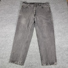 Vintage Levis 550 Black Jeans W40 L30 Made in USA Relaxed Fit Tapered 90s Mens