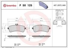 BREMBO Bremsbelagsatz, Scheibenbremse Hinterachse für MERCEDES-BENZ BREMBO Bremsbelagsatz, Scheibenbremse Hinterachse für MERCEDES-BENZ