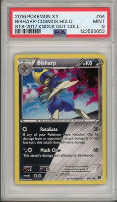 2016 Pokemon XY Bisharp Cosmos Holo Promo STS Knock Out Collection #64 PSA 9