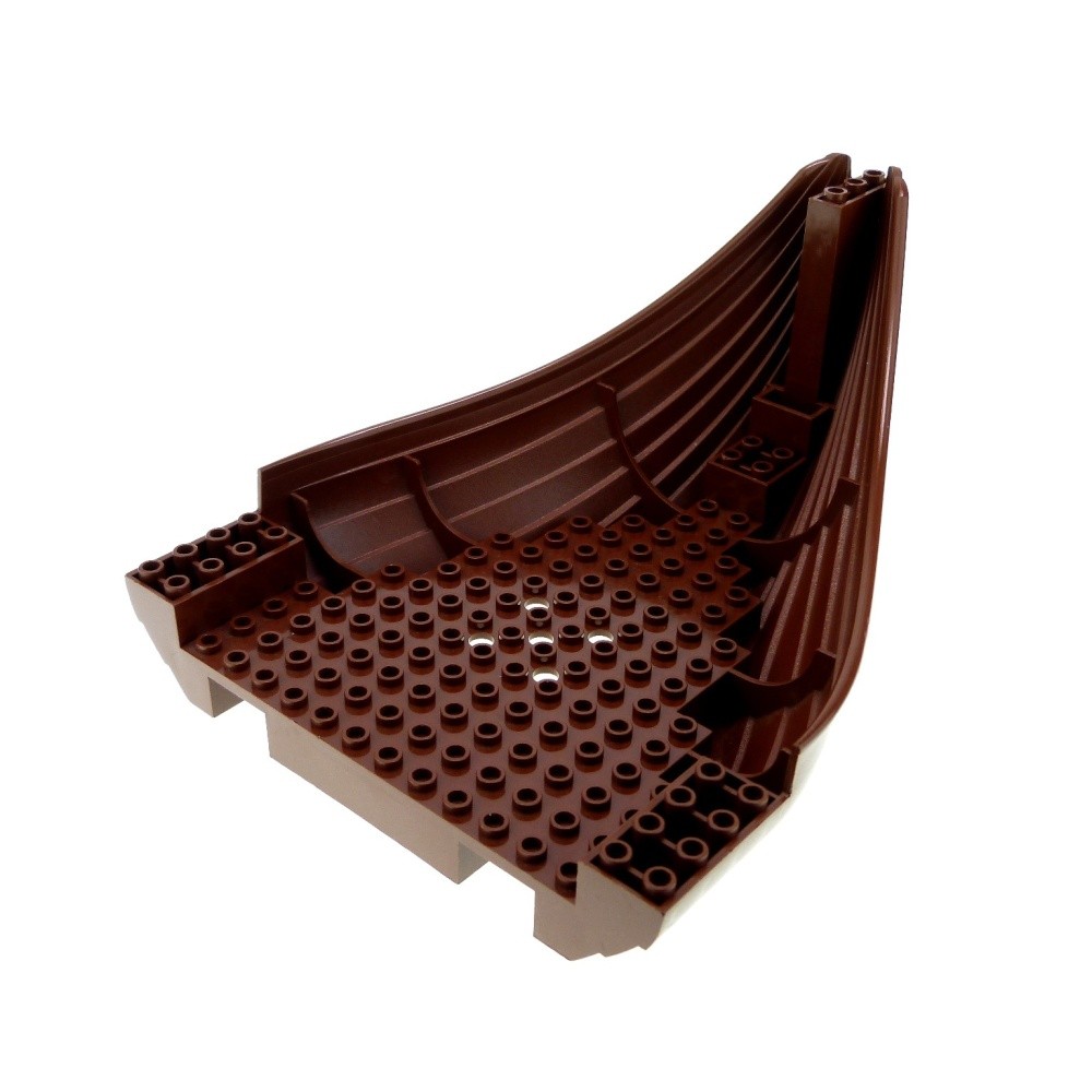 1X Lego Boat Bug 16X20X9 Red Brown Hull Stern Viking Ship 7018 4273398 53452