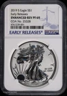 2019-S $1 American Silver Eagle 1 oz UNC | NGC Enhanced Rev PR69 | COA 25328