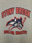 Stoney Brook University Roller Hockey Large Mens Gray Graphic Logo Tee NCAA