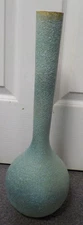 Royal Haeger Onion Vase Teal Blue Splatter Popcorn Finish Large 18 1/2” Tall