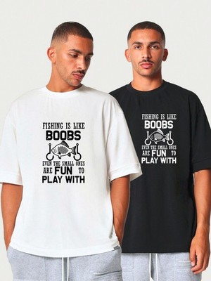 Auch die Kleinen machen Spaß beim Angeln lustig Neuheit humorvoll T-Shirt