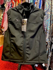 Wyoming Traders Large Men’s Morgan Black Laminated Vest