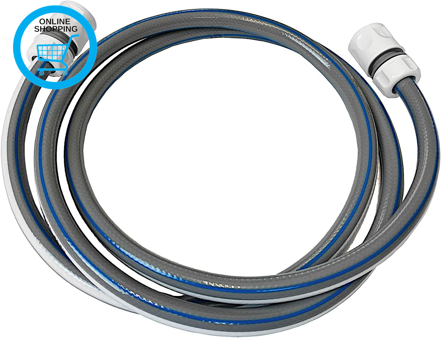 Garden Hose with 2 Connectors - Pipe Extension to Connect Hose Reel to Your Tap