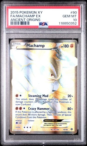 2015 Pokemon XY F.A./ Machamp EX Ancient Origins #90 PSA 10