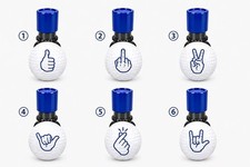 Funny Hand Gesture Golf Ball Stamp Personalized Waterproof Quick Dry Golf Ball M
