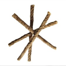 Outdoor Camping Natural Jute Tinder Rope 10x6mm 10 Packs Fire Starter Material