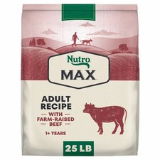 Nutro Max Adult Dry Dog Food with Beef, 25 lb. Bag 2.86 per pound
