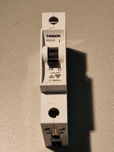 2 Pieces Siemens 5SX21 C6 Circuit Breaker / Miniature Breakers – GEB