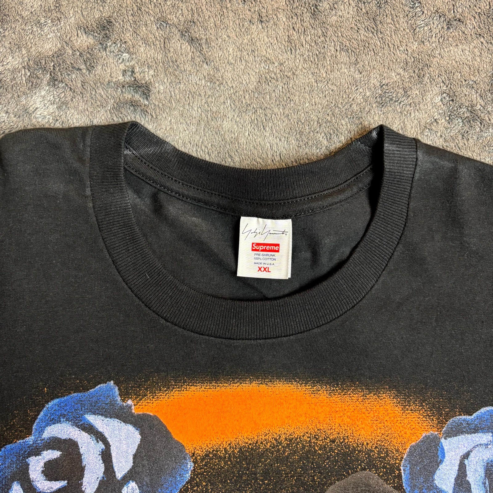 Supreme Yohji Yamamoto Pumpkin Tee 2XL Black Graphic T-Shirt Collab Mens New thumbnail 5