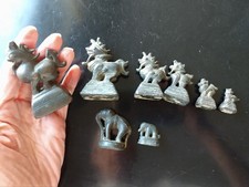 8 ANTIQUE BRONZE BURMESE OPIUM WEIGHTS