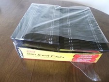 Lot of 85 Slim Black CD DVD Disc Storage Jewel Cases Unused