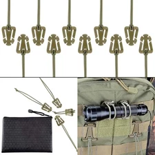 BOOSTEADY Pack of 10 Tactical Gear Clip Molle Web Dominators for OD Green 