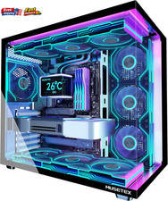 MUSETEX Y6 ATX PC Case 7 Infinity Mirror PWM ...