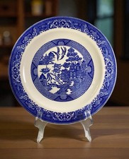Vintage Royal China Blue Willow 12” Round Serving Platter Unmarked Ironstone