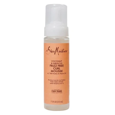Shea Moisture Coconut and Hibiscus Frizz-Free Curl Mousse with Neem Oil, 220ml