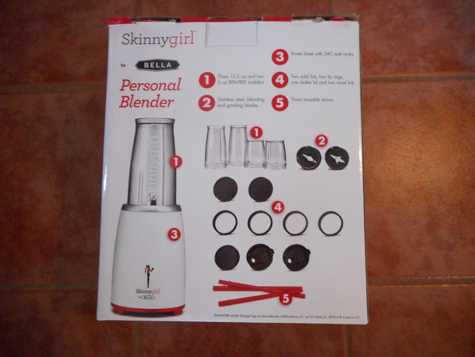 Skinny Girl Bella Personal Blender 20 PC Set Smoothie White 