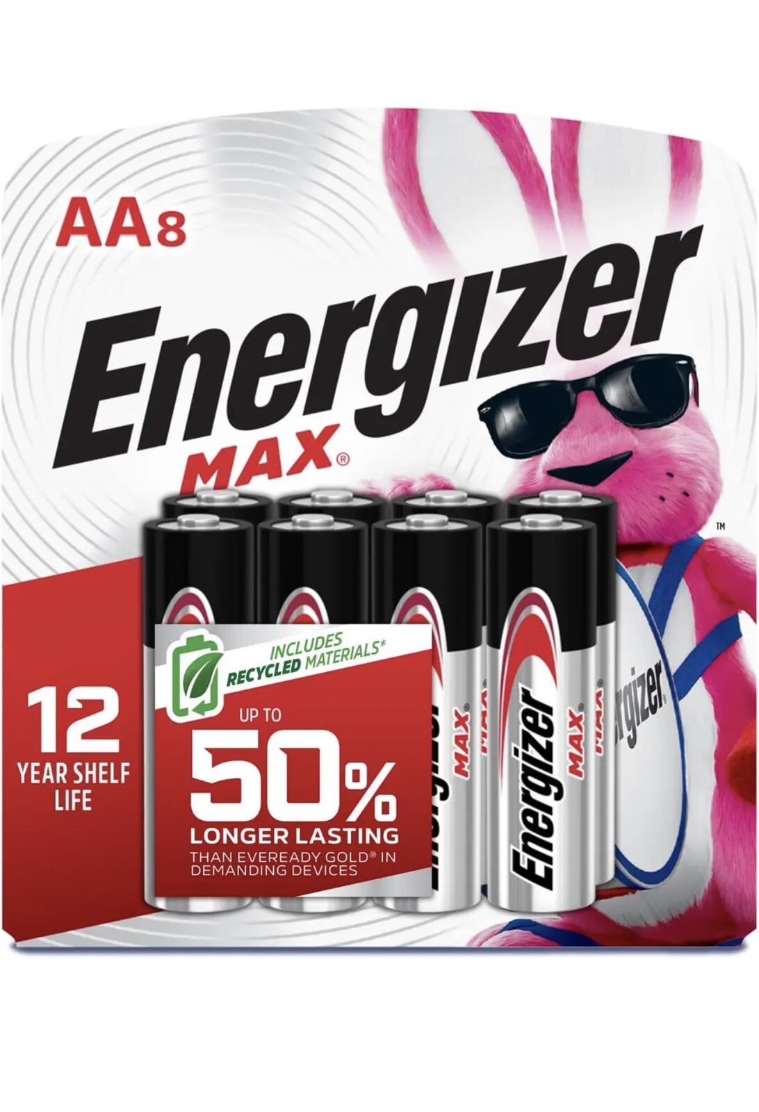Energizer AA Batteries, Max Double a Battery Alkaline, 8 Count-image