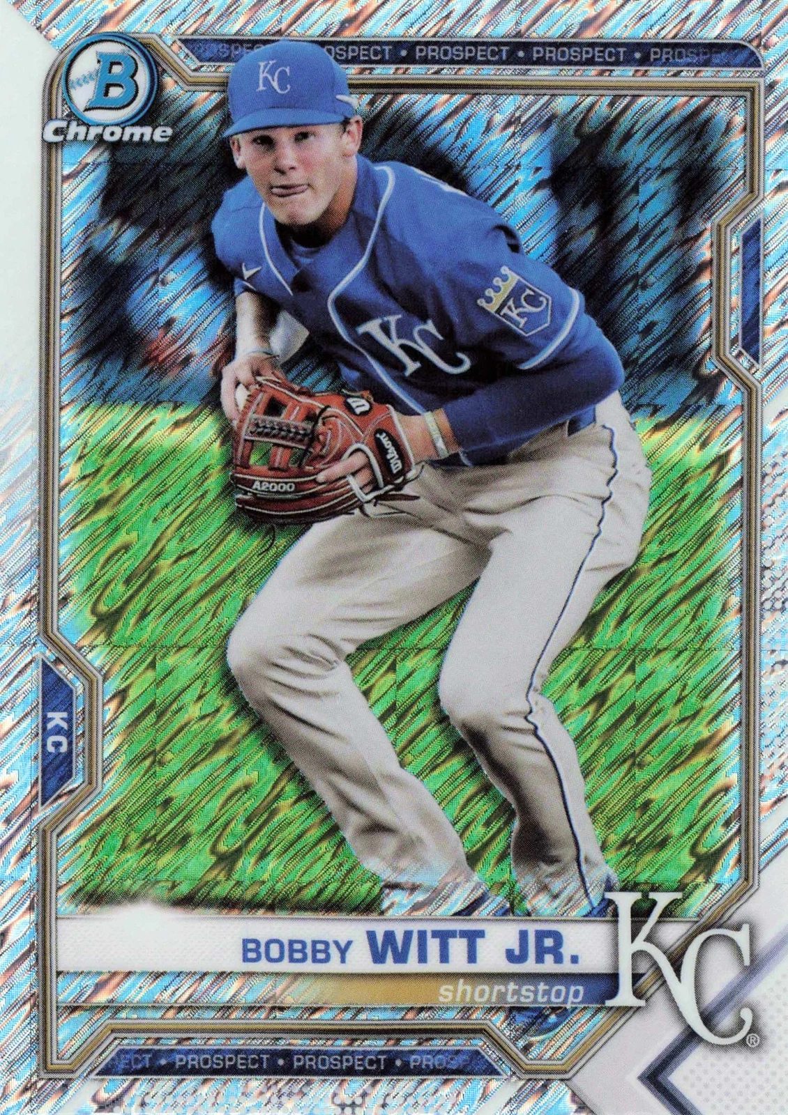 2021 Bowman Chrome #BCP-193 Bobby Witt Jr. Prospects Shimmer Prizm Refractor