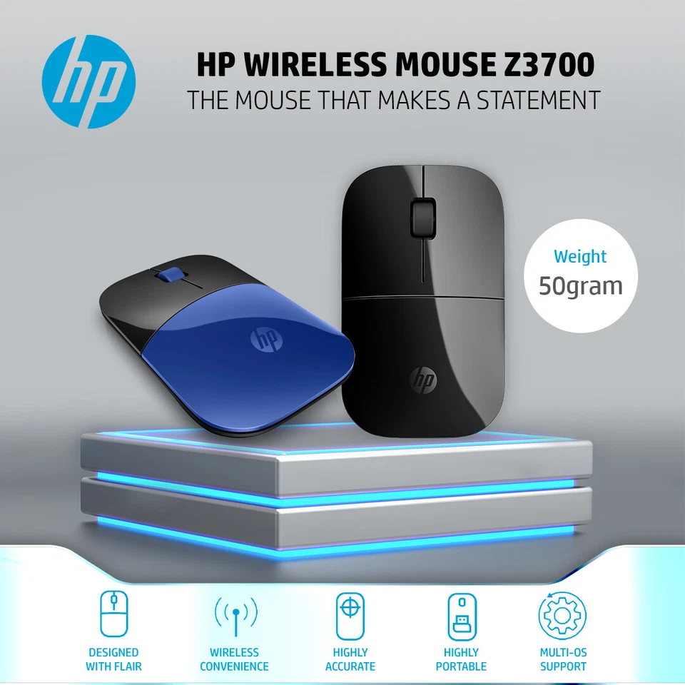HP Z3700 Wireless Mouse 1200 DPI for Windows, MAC - 4 Color Choice - Free Ship - Image 4 of 4