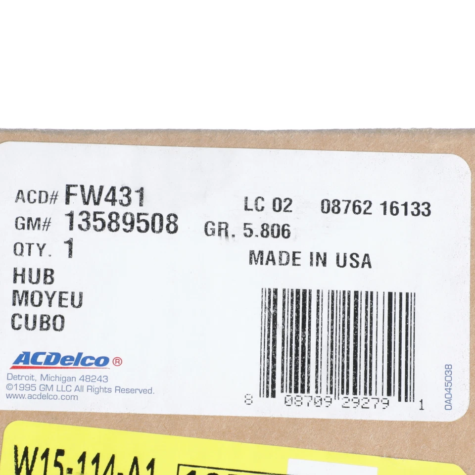 Подлинный подшипник ступицы переднего колеса GM 2010-2016 Cadillac SRX 13589508 - Изображение 4 из 4