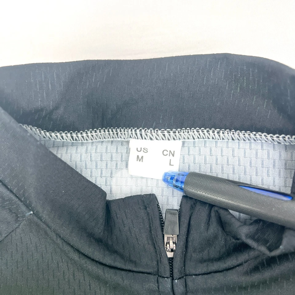 Camiseta deportiva de ciclismo SPONEED para hombre talla M negra/amarilla/gris manga corta poliéster cremallera Foto 2 de 4