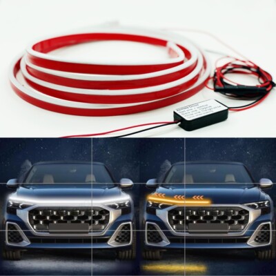Car Scan Start Up LED Hood Light Strip, Car Dynamic Running Light Strip 70'' DRL