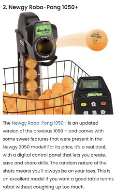 Newgy ROBO PONG 1050+ TABLE TENNIS ROBOT Ball Bucket - 1050 Plus 
