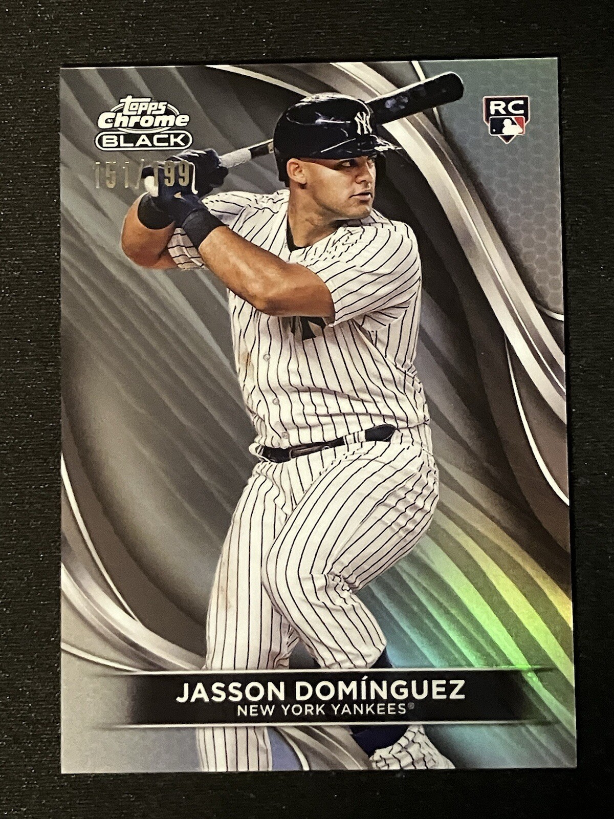 2024 Topps Chrome Black Jasson Dominguez Rookie Refractor /199 - RC Yankees #19